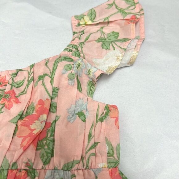 Janie and Jack 100726001 Girl Light Pink Floral Floral Flutter Sleeve Top size 2 - Picture 2 of 11